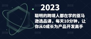 聪明的跨境人都在学的亚马逊选品课，每天10分钟，让你从0成长为产品开发高手-网赚36计