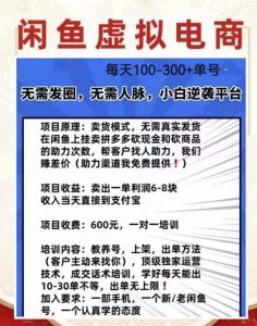外边收费600多的闲鱼新玩法虚似电商之拼多多助力项目,单号100-300元-网赚36计