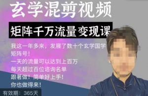 玄学国学神秘学矩阵流量变现课，带你操作如何透过强大的矩阵号流量变现-网赚36计