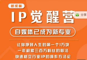 树成林·IP觉醒营，快速树立行业IP的操作方法论，让你赚到人生的第一个1万块-网赚36计
