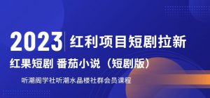 2023红利项目短剧拉新，听潮阁学社月入过万红果短剧番茄小说CPA拉新项目教程【揭秘】-网赚36计