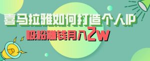 喜马拉雅如何打造个人IP,吸粉赚钱月入2W【揭秘】-网赚36计