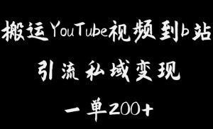 搬运YouTube视频到b站，引流私域一单利润200+，几乎0成本！【揭秘】-网赚36计