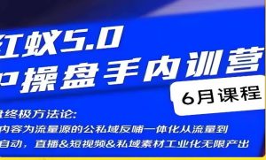 红蚁5.0IP操盘手内训营，IP操盘终极方法论-网赚36计