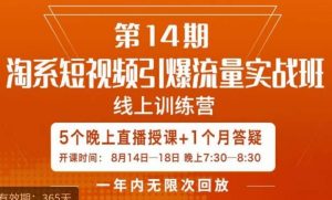南掌柜·淘系短视频引爆流量实战班,短视频是一个没有天花板的流量入口-网赚36计