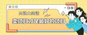 卖项目才是最好的项目一单3000+【揭秘】-网赚36计