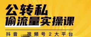 群响公转私偷流量实操课，致力于拥有更多自持，持续，稳定，精准的私域流量！-网赚36计