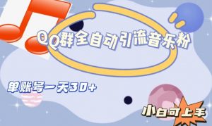 QQ群全自动引流音乐粉，单账号一天轻松引流30+-网赚36计