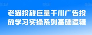 老猫投放巨量千川广告投放学习实操系列基础逻辑-网赚36计