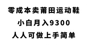 零成本卖莆田运动鞋，小白月入9300，人人可做上手简单【揭秘】-网赚36计