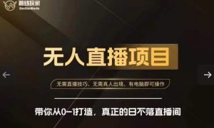 前线玩家快手无人直播带货课,带你从0-1打造,真正的日不落直播间-网赚36计