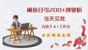 闲鱼精准引流创业粉,日引200+,当天见效,从此横着走-网赚36计