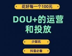DOU+的运营和投放，花1条DOU+的钱，成为DOU+的投放高手，少走弯路不采坑-网赚36计