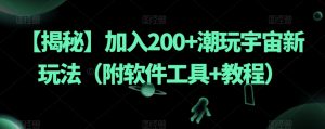 【揭秘】加入200+潮玩宇宙新玩法(附软件工具+教程)-网赚36计