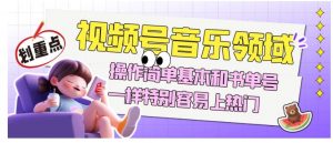 视频号音乐领域项目玩法，操作简单基本和书单号一样，特别容易上热门【揭秘】-网赚36计