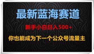 最新蓝海赛道，新手小白日入500+，你也能成为下一个公众号流量主【揭秘】-网赚36计
