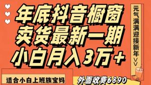 外面收费6890元年底抖音橱窗卖货最新一期,小白月入3万,适合小白上班族宝妈【揭秘】-网赚36计