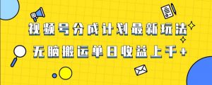 视频号最新爆火赛道玩法，只需无脑搬运，轻松过原创，单日收益上千【揭秘】-网赚36计