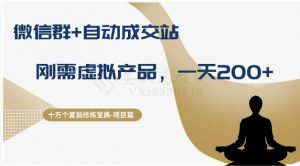 十万个富翁修炼宝典之8.微信群+自动成交站，刚需虚拟产品，一天200+-网赚36计