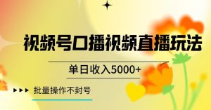 视频号囗播视频直播玩法,单日收入5000+,批量操作不封号【揭秘】-网赚36计