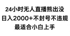 快手24小时无人直播熊出没，不封直播间，不违规，日入2000+，最适合小白上手，保姆式教学【揭秘】-网赚36计