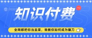 2024最新知识付费项目,小白也能轻松入局,全网都在教你做项目,我教你做镰刀【揭秘】-网赚36计