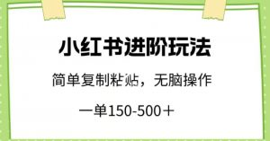 小红书进阶玩法，一单150-500+，简单复制粘贴，小白也能轻松上手【揭秘】-网赚36计