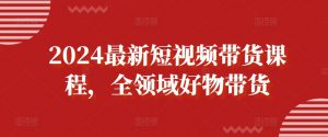 2024最新短视频带货课程，全领域好物带货-网赚36计