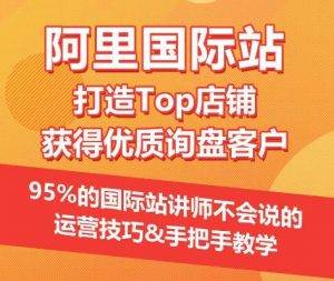 【阿里国际站】打造Top店铺&获得优质询盘客户，​95%的国际站讲师不会说的运营技巧-网赚36计