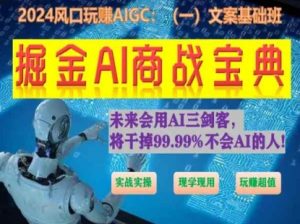 掘金AI商战宝典初级班:如何用AI做文案(实战实操 现学现用 玩赚超值)-网赚36计
