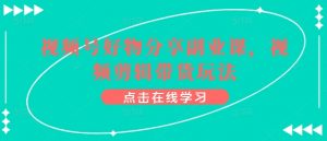 视频号好物分享副业课,视频剪辑带货玩法-网赚36计