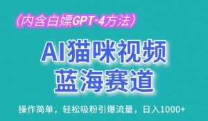 AI猫咪视频蓝海赛道，操作简单，轻松吸粉引爆流量，日入1K【揭秘】-网赚36计