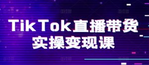 TikTok直播带货实操变现课:系统起号、科学复盘、变现链路、直播配置、小店操作流程、团队搭建等。-网赚36计