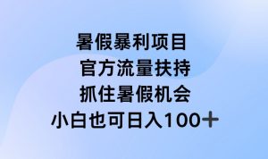 暑假暴利直播项目，官方流量扶持，把握暑假机会【揭秘】-网赚36计