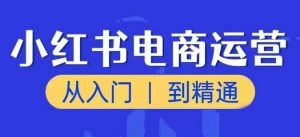 小红书电商运营课，从入门到精通，带你抓住又一个赚钱风口-网赚36计