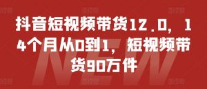 抖音短视频带货12.0,14个月从0到1,短视频带货90万件-网赚36计