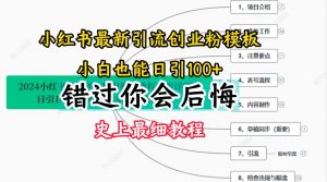 2024小红书引流创业粉史上最细教程，手把手教你引流【揭秘】-网赚36计