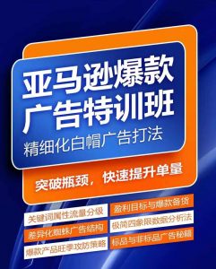 亚马逊爆款广告特训班,快速掌握亚马逊关键词库搭建方法,有效优化广告数据并提升旺季销量-网赚36计