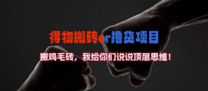 得物搬砖撸货项目?掰下数据,我给你们说说顶层思维【揭秘】-网赚36计