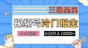 2024视频号三国冷门赛道掘金,条条视频爆款,操作简单轻松上手,新手小白也能月入1w-网赚36计
