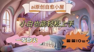 ai原创治愈小屋，小白也能轻松上手，一发即火，篇篇10w+【揭秘】-网赚36计
