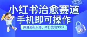 小红书治愈视频赛道，手机即可操作，流量超级火爆，单日变现300+【揭秘】-网赚36计