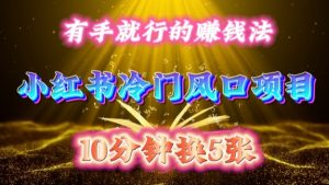 每天 10 分钟,小红书冷门风口项目开启,有手就行的搬运赚钱法,小白日入500 +【揭秘】-网赚36计