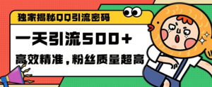 独家解密QQ里的引流密码,高效精准,实测单日加100+创业粉【揭秘】-网赚36计