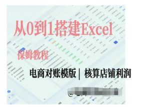 电商对账实操课从0到1搭建Excel电商对账模版-网赚36计