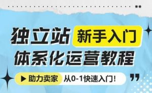 独立站新手入门体系化运营教程,助力独立站卖家从0-1快速入门!-网赚36计