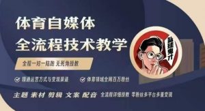 体育自媒体创作全流程讲解,百万大V带你全流程学习体育自媒体短视频文案创作、视频制作和账号运营-网赚36计