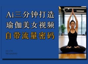 Ai3分钟打造瑜伽美女视频，自带流量密码-网赚36计