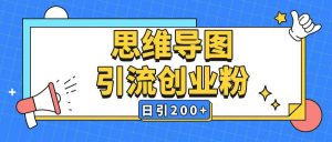 暴力引流全平台通用思维导图引流玩法ai一键生成日引200+-网赚36计