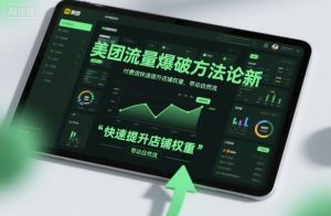 美团流量爆破方法论，付费流快速提升店铺权重，带动自然流-网赚36计